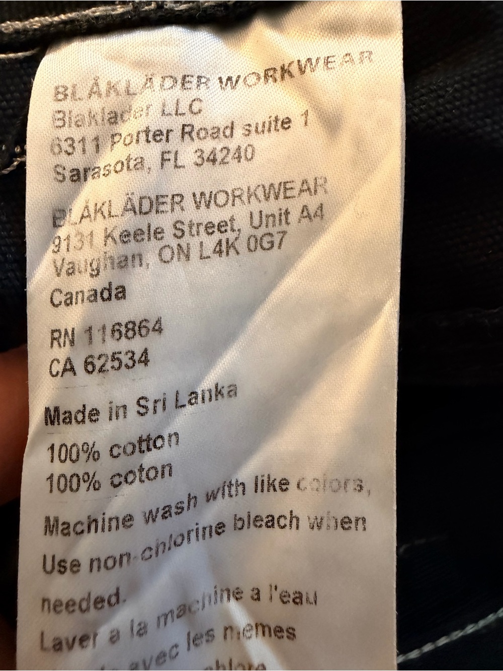 Blaklader x1500 Lenco Shorts Workwear Holster Pocket Black Men Size 36 - Picture 8 of 8